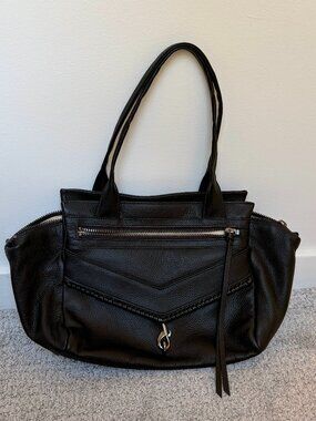 Botkier Trigger Leather Tote/Satchel Bag in Black- New!